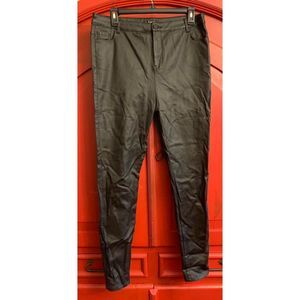 NWT Apperloth A 2XL Black Faux Leather Stretchy Pants Dressy Casual Soft Lining